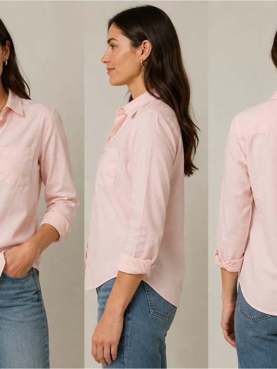 L.L. Bean Tops - L.L. Bean Pale Pink Button-Front Shirt